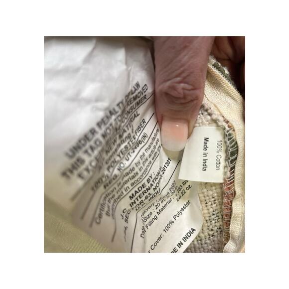 Pillow 100% Cotton Woven Pillow Made in India Southwestern Design Square - Picture 5 of 6